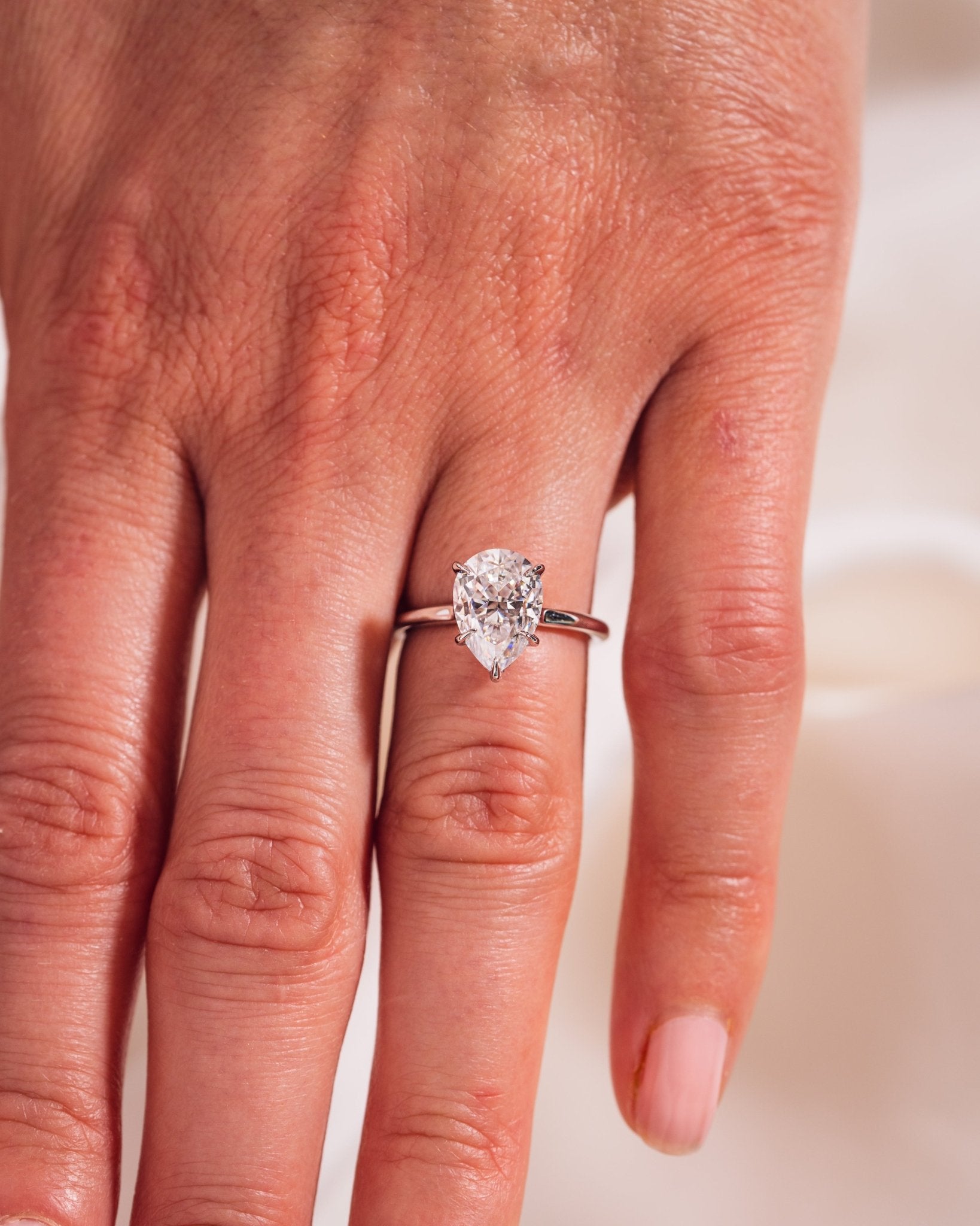 Cushion Hidden Halo Lab Grown Diamond Engagement Ring